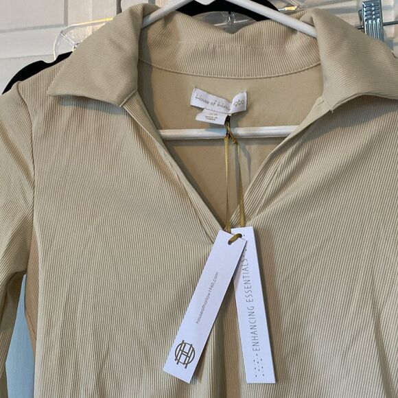 NWT House of Harlow ribbed body suit with collar - Size M - Picture 3 of 8